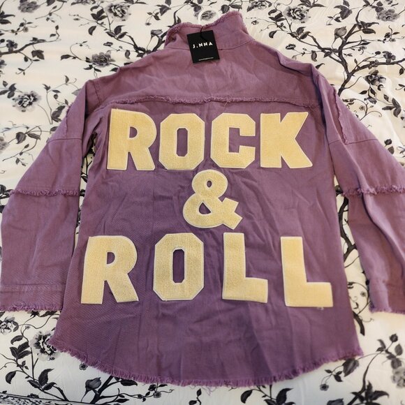 J.Nna Jackets & Blazers - ROCK & ROLL Denim Purple/Lavender Women's Jacket NWT - Size S